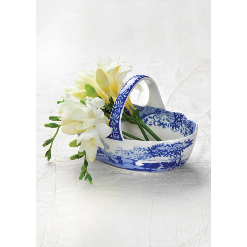 Spode Blue Italian Handled Basket 6" | Wayfair North America