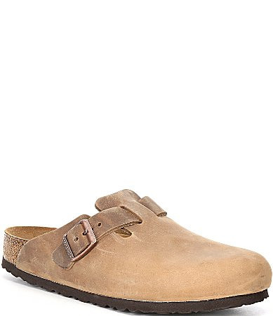 Birkenstock Men's Boston Oiled Leather Soft Footbed Slip On Clogs - 11 | Dillard's