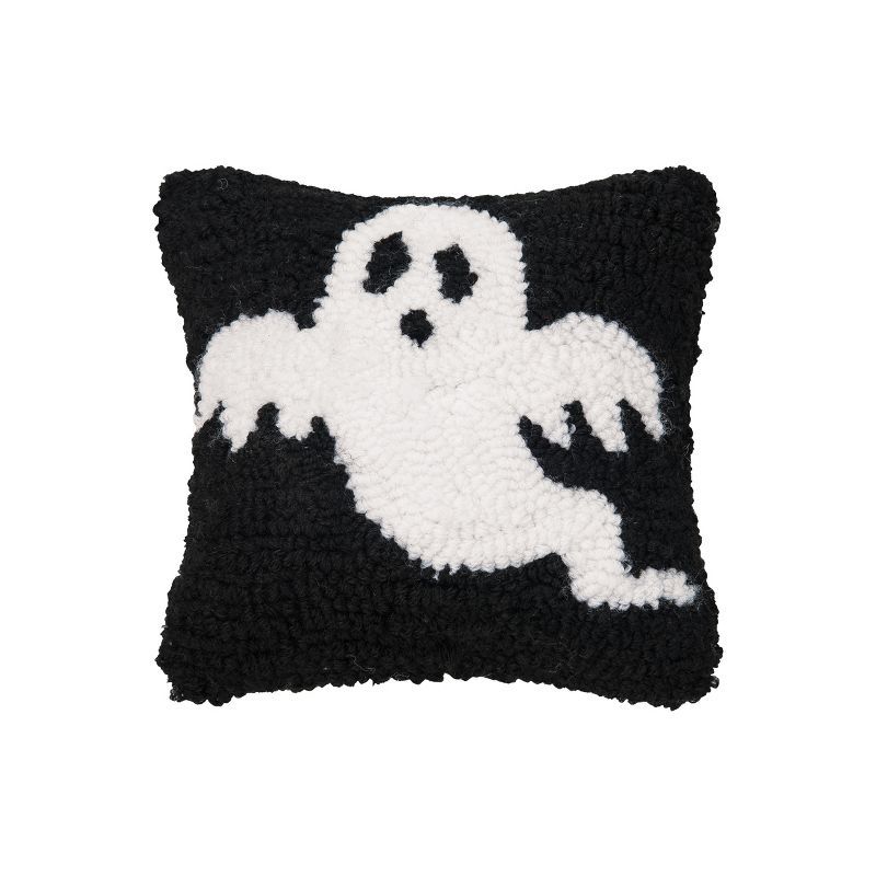 C&F Home 8" x 8" Spooky Ghost Hooked Petite Halloween Throw Pillow | Target