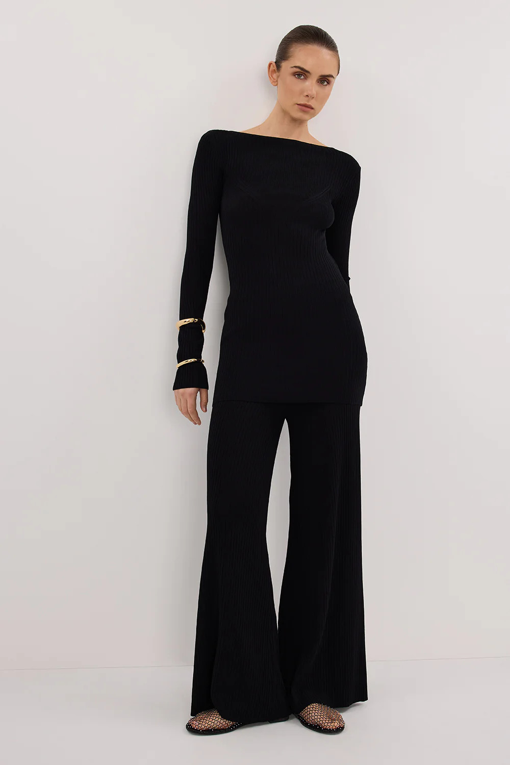 JOY BLACK KNIT PANT | DISSH