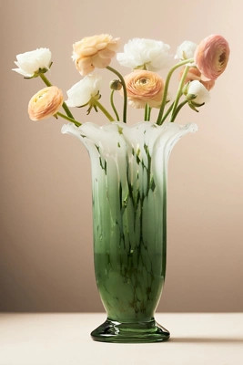 Stella Scalloped Glass Cheena Vase | Anthropologie (US)