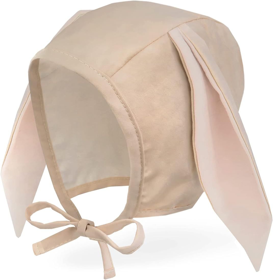 JELLYTREE Baby Hat Bonnet Muslin Lined Bear Bunny Easter Hat Cotton Toddler Fashion Neutral Infan... | Amazon (US)