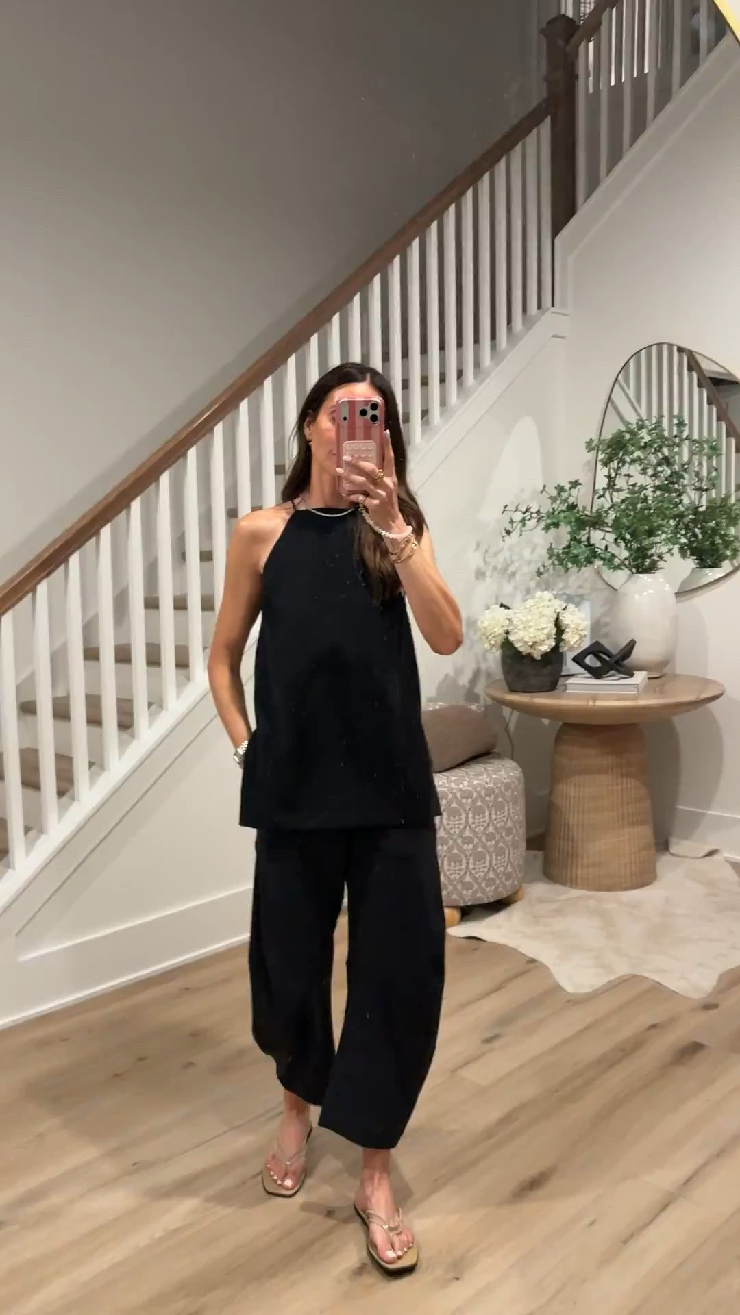 Trending! This black matching set is one of those outfits that looks effortlessly elevated while feeling incredibly comfortable. The relaxed silhouette makes it perfect for travel days, dinner on vacation, or those nights when you want to look polished with minimal effort.

Top XS, 2 in pants 

Black matching set, Travel outfit, Resort wear, Elevated basics, Vacation outfit ideas, Chic summer style, Black wide leg pants, Casual luxury outfit, Airport outfit, Minimalist fashion, Effortless style, Summer capsule wardrobe, Annabrstyle

#LTKootd #LTKOver40 #LTKSeasonal