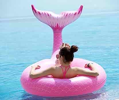 Jasonwell Giant Inflatable Mermaid Tail Pool Float with Fast Valves Summer Beach Swimming Pool Pa... | Amazon (US)