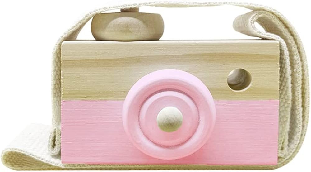 Baby Toy Wooden Mini Camera Toy, Baby Kids Cute Mini Sharpe Toy, Neck Hanging Photographed Props ... | Amazon (US)