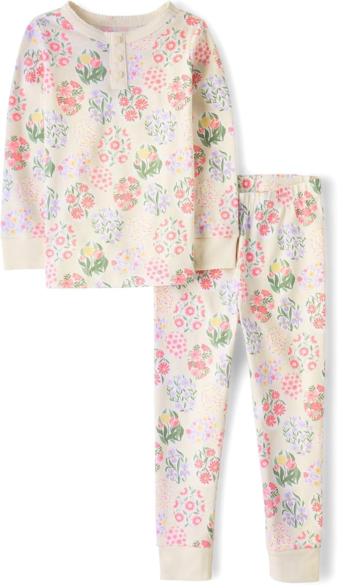 Gymboree Kids' And Toddler 100% Cotton Henley Long Sleeve Top and Pants, Gymmies Pajama Set | Amazon (US)