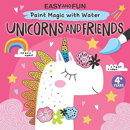 Easy and Fun Paint Magic with Water: Unicorns and Friends (Happy Fox Books) Paintbrush Included -... | Amazon (US)