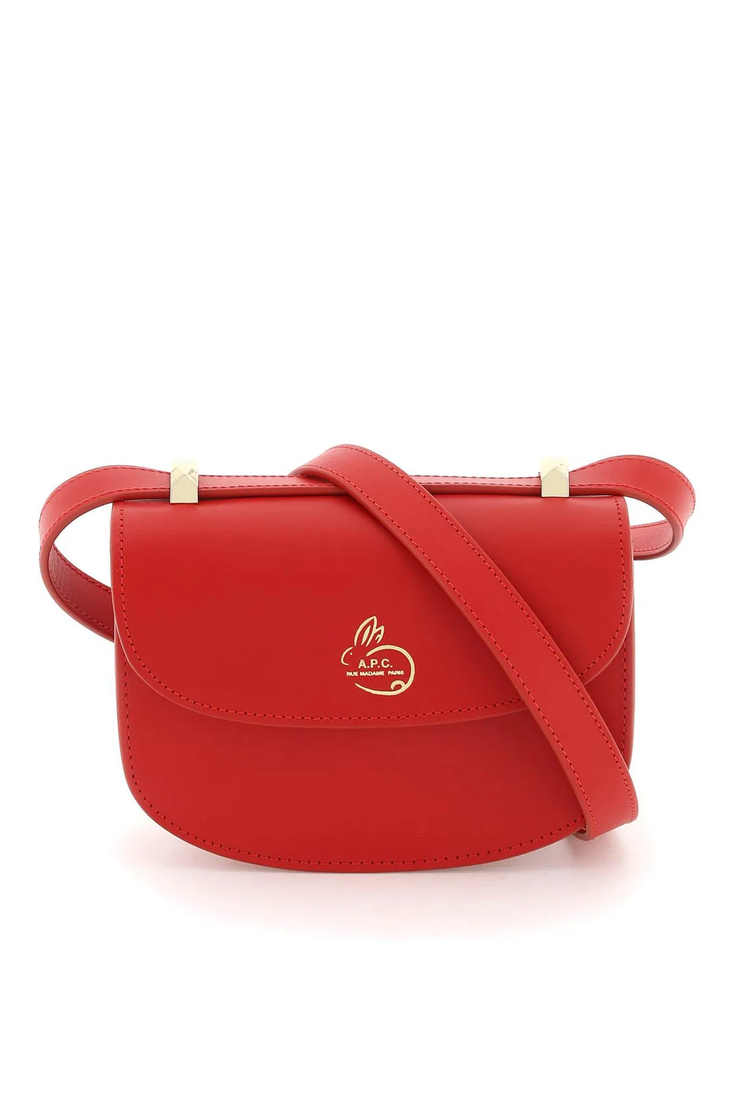 A.P.C. Logo Printed Mini Geneve Crossbody Bag | Cettire Global