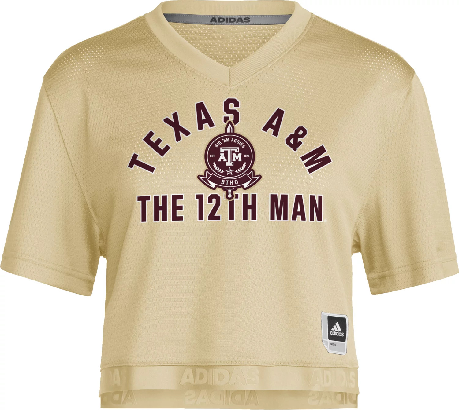 adidas Women's Texas A&M University Salute to Service Strategy Cropped Football Jersey | Academy Sports + Outdoors