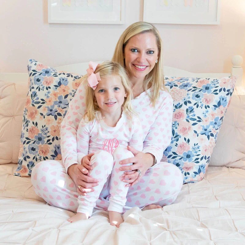Darling Hearts Print Mom Pajamas | Classic Whimsy