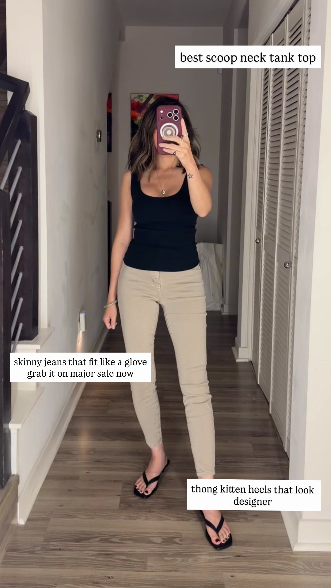 Causal spring ootd ⚡️ These skinny jeans fit like a glove—love the color and it’s super stretchy. Grab it on major sale now. Styled with a basic scoop neck tank top that has a built in bra; also on sale. Jewelry is on sale. My thong kitten heels look designer but are a fraction of the price. They’re so comfortable and runs TTS. 

OOTD, spring outfit, sale, casual outfit, jeans, tank, sandals, The Stylizt 



#LTKootd #LTKdayinmylife #LTKSaleAlert