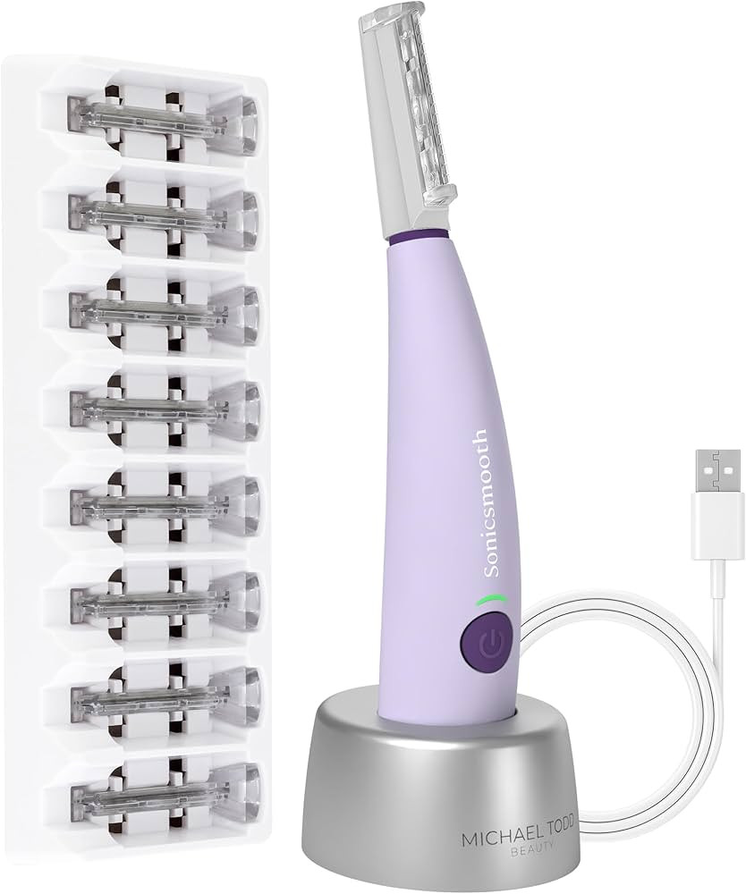 Michael Todd Beauty Sonicsmooth Dermaplane Razor for Women Face + Eyebrow trimmer Dermaplaning Sy... | Amazon (US)