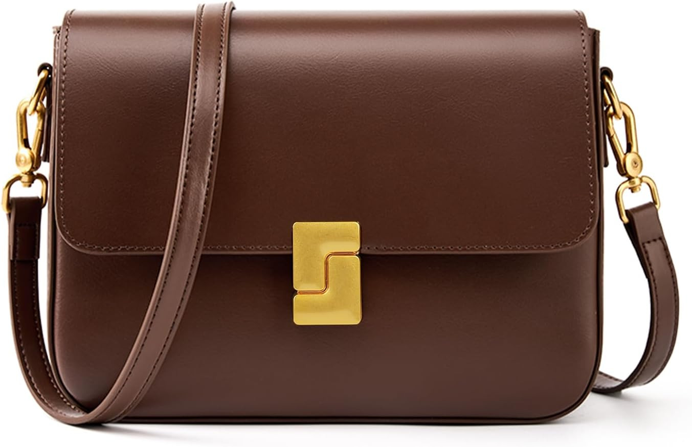 Genuine Leather Crossbody Shoulder Handbag Purses Bags for Women | Amazon (US)