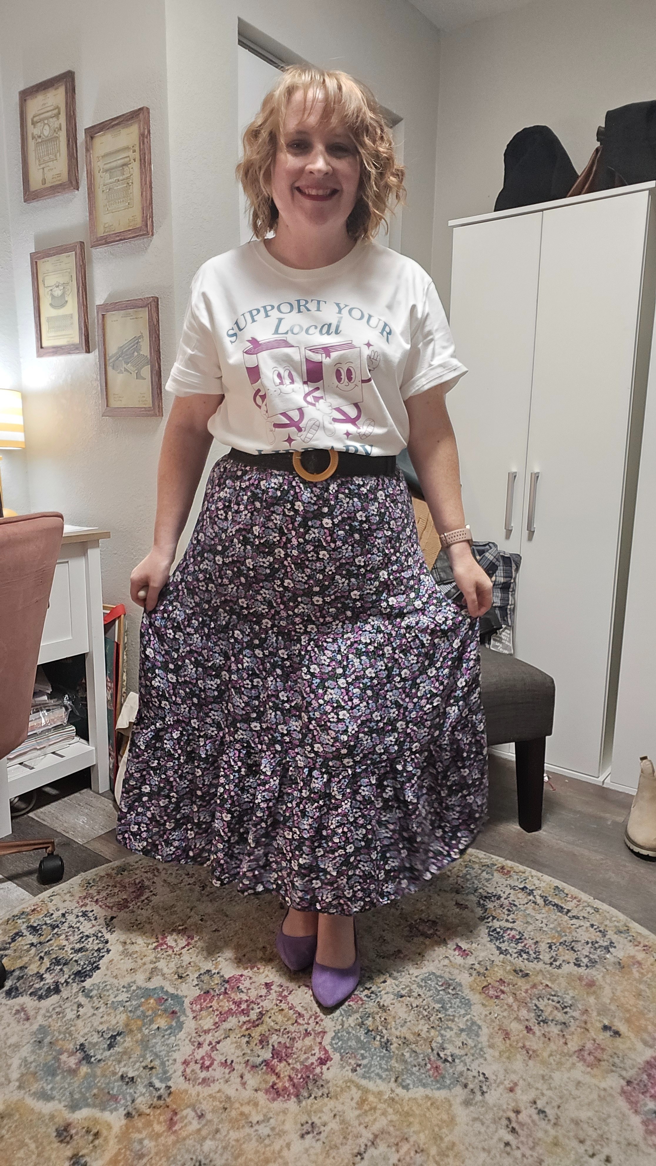 This might be my most-worn, favoritest skirt in my closet. Also -- support your local library! 

 #LTKootd #LTKPetite #LTKWorkwear