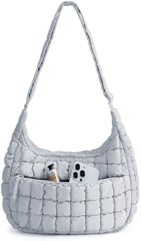 BAGSMART Quilted Crossbody Bags for Women, Travel Purses Hobo Shoulder Bag | Fits 12.9" iPad, Lon... | Amazon (US)