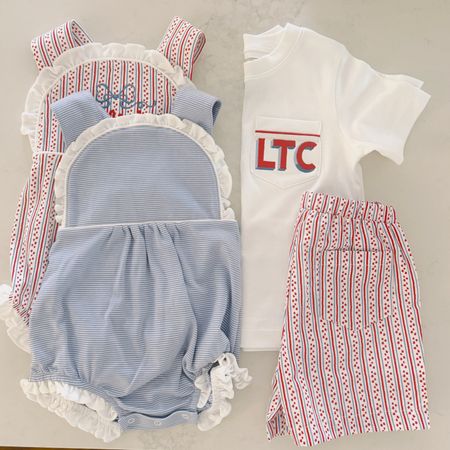 Can’t get over these classic little boy, toddler sets, and baby girl bubbles! Ruffles stars and stripes perfect for summer. Everything can be monogrammed. 

#LTKBaby #LTKFamily #LTKKids