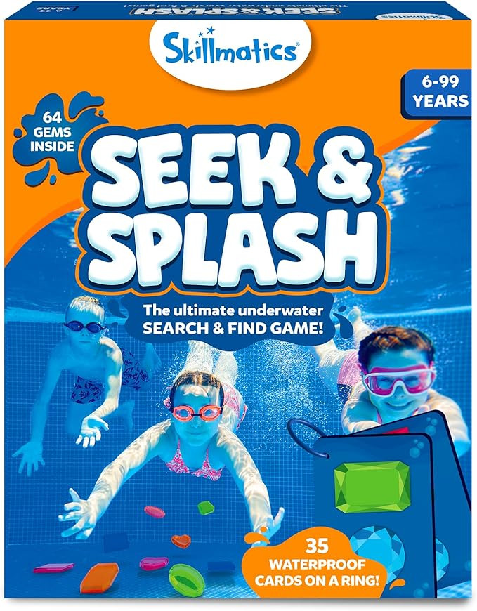 Skillmatics Pool Toys - Seek & Splash, Search & Find Water Game, Swimming Pool Dive Toy for Kids,... | Amazon (US)