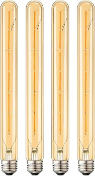 LEOOLS 4-Pack Vintage LED Filament Bulb T300 Dimmable Led Edison Light Bulb 6W(60W Equivalent) 11... | Amazon (US)