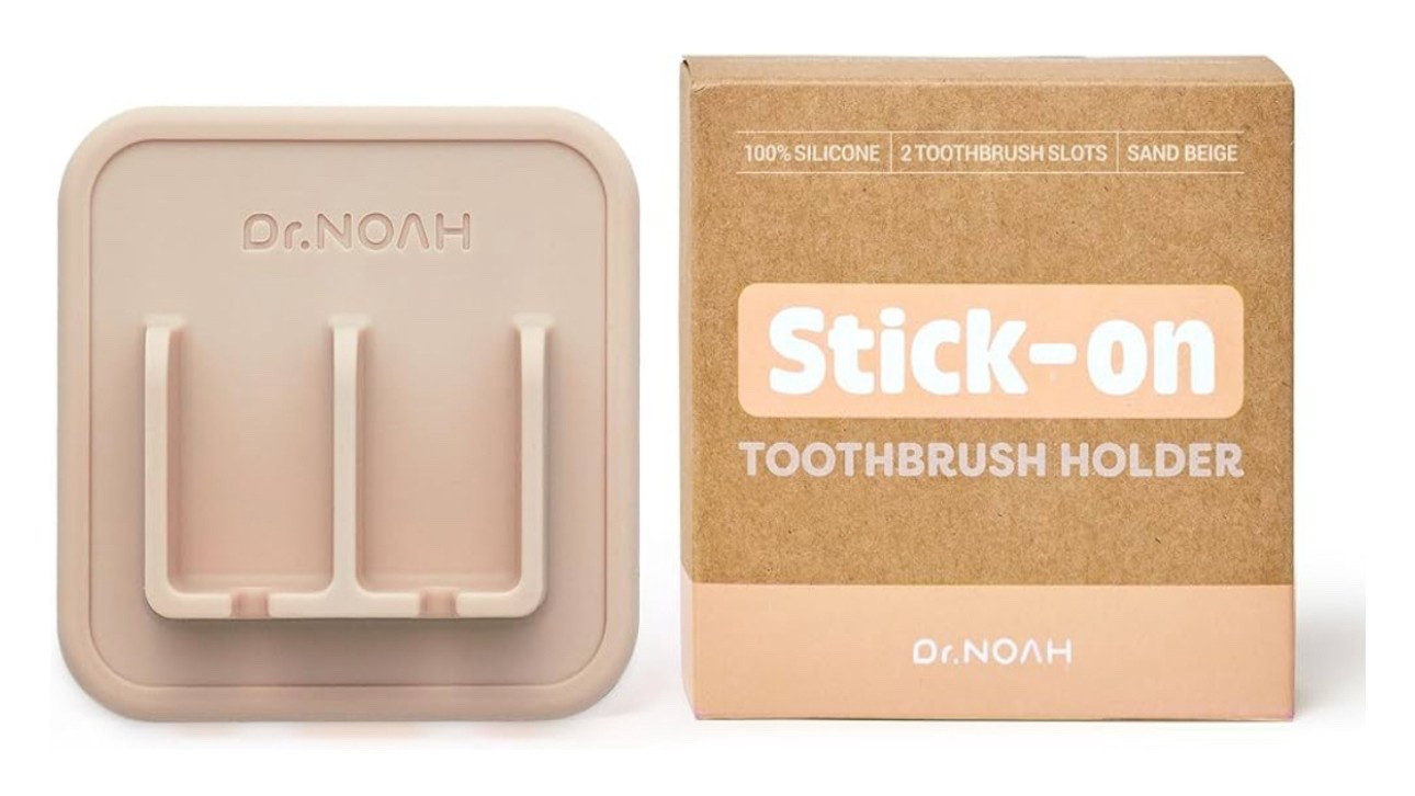 Silicone Wall Mount Toothbrush Holder | Sand Beige | Strong Suction | Easy to Remove & Reuse | Dishwasher & Microwave Safe | Bathroom Toothbrush Holder (Sand Beige)

#LTKTravel #LTKHome