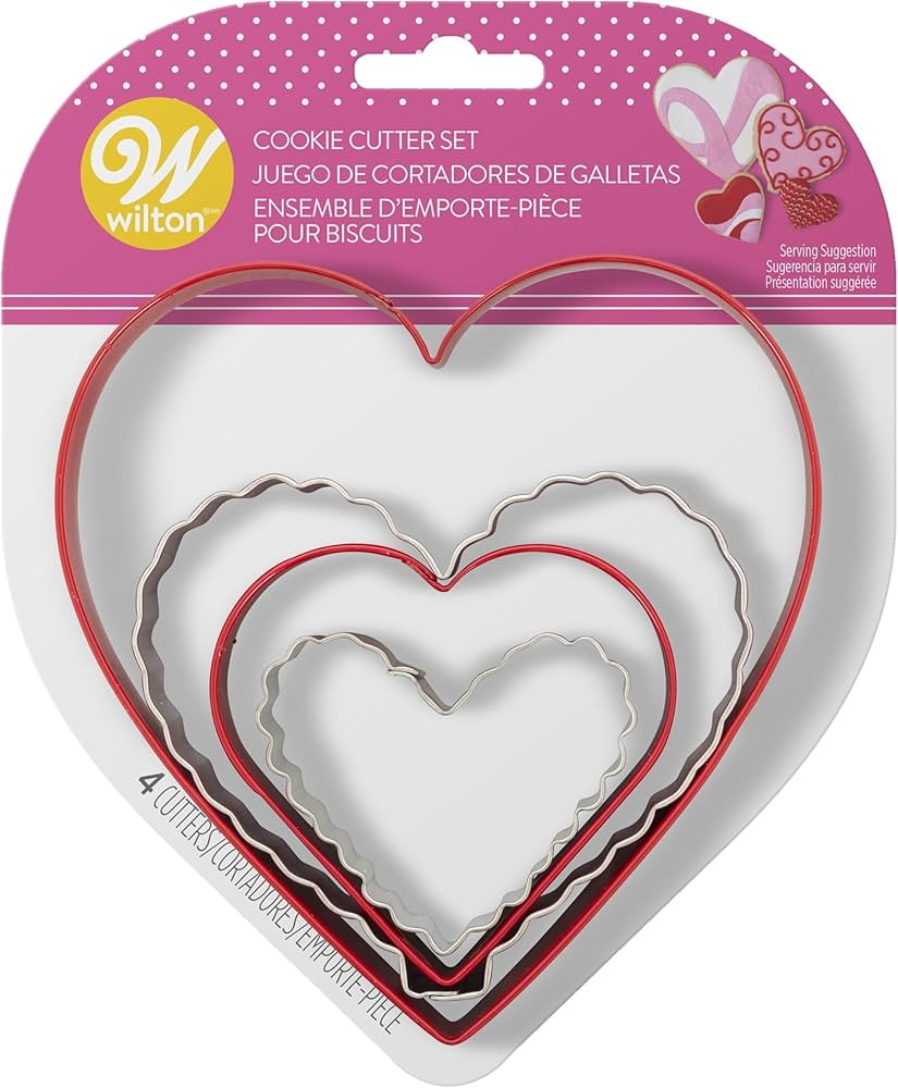 Wilton Nesting Hearts Cookie Cutter Set, 4-Piece | Amazon (US)