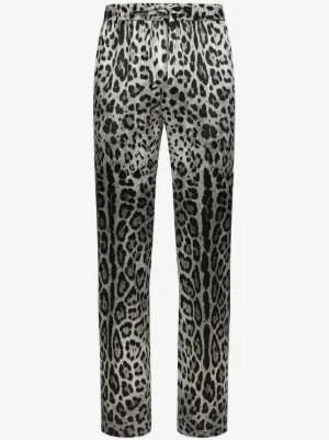 animal-print silk lounge trousers | Farfetch Global
