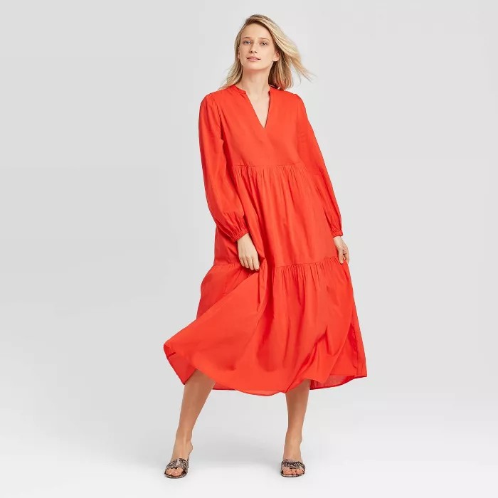 Women's Long Sleeve Tiered Flowy Dress - Who What Wear™ | Target