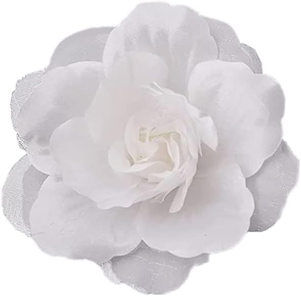 Satin Silk Camellia Flower Brooches Pins Delicate Flowers Brooch Classic for Wedding Party Dance ... | Amazon (UK)