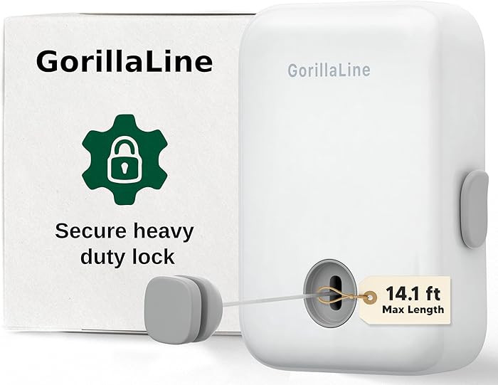 GorillaLine - Retractable Clothesline Indoor Outdoor Clothes Line | Heavy Duty Clothes Drying Lau... | Amazon (US)