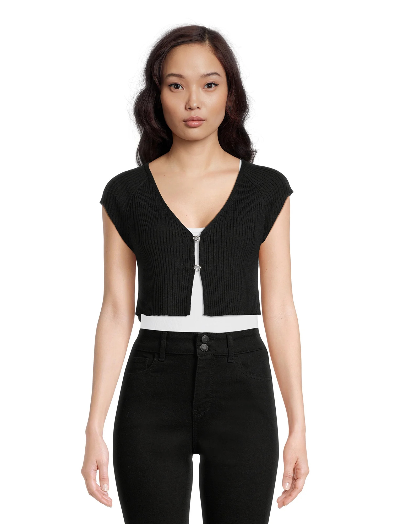 No Boundaries Juniors Rib Shrug, Sizes XS-3XL | Walmart (US)