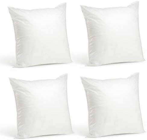 Foamily Throw Pillows Set of 4-18 x 18 Premium Hypoallergenic Pillow Inserts for Couch or Bed Decora | Amazon (US)