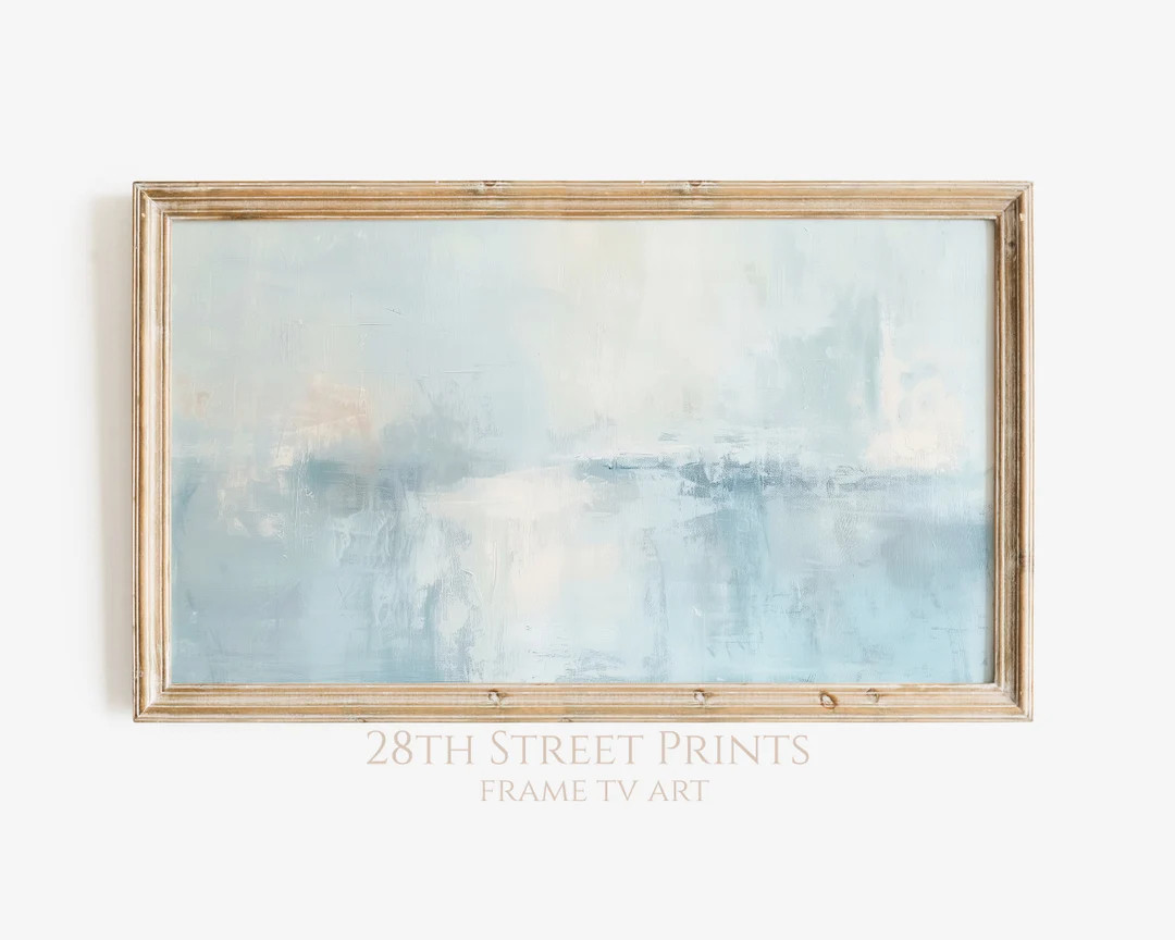 Sky Blue Abstract Painting: Modern Frame TV Art (Digital Download) | Etsy (Global)