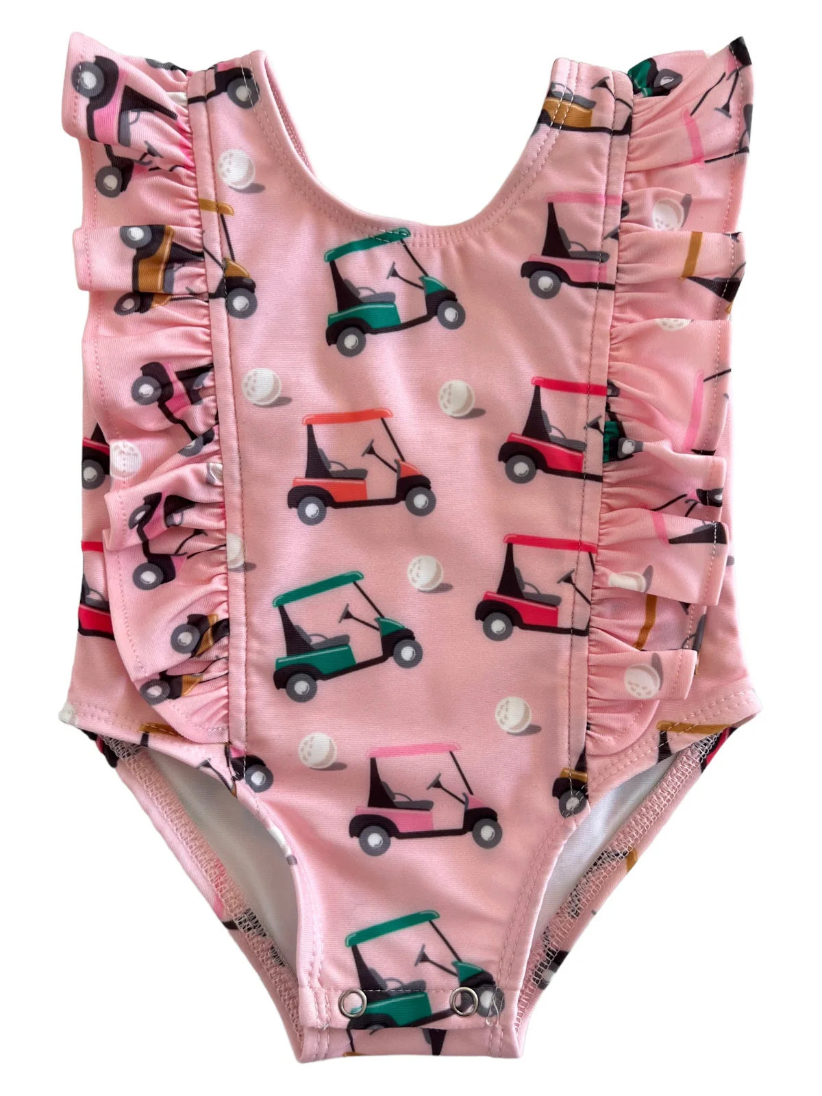 Pink Golf Cart / Monaco Swimsuit / UPF 50+ | SpearmintLOVE