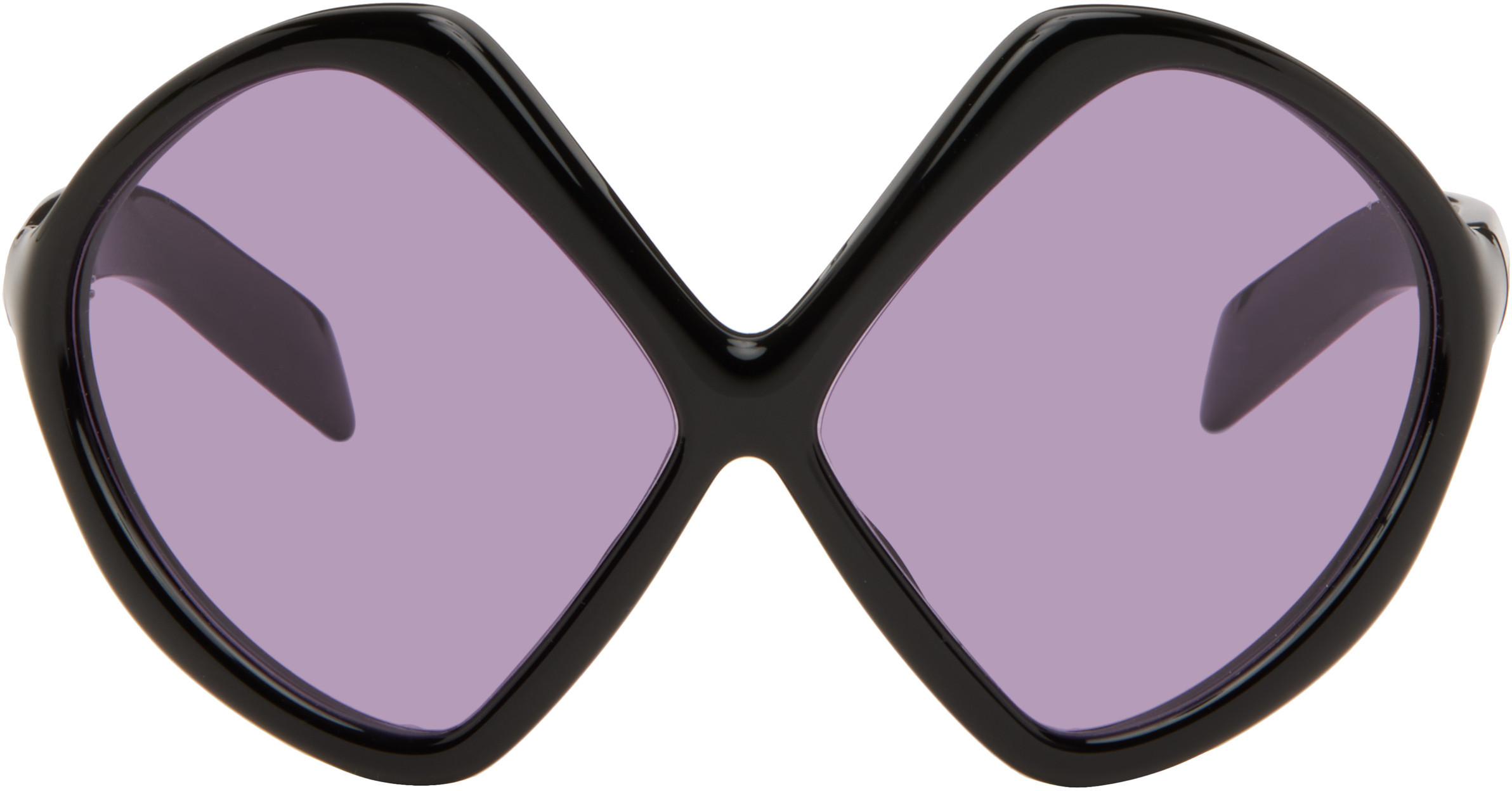 Prada Eyewear Black Runway Oversized Sunglasses | SSENSE