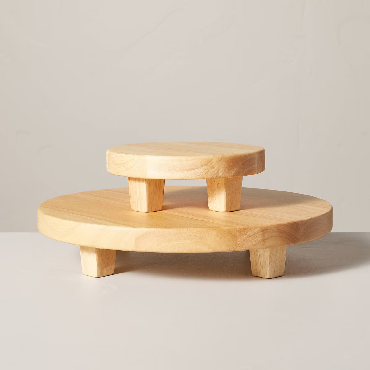 Round Footed Wood Serving Stand - Hearth & Hand™ with Magnolia | Target