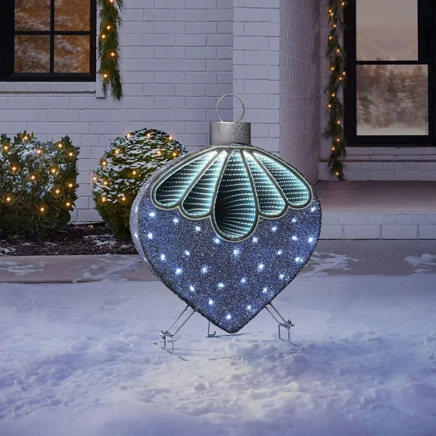 Member's Mark 32" Pre-Lit Silver Infinity Light Ornament Decor | Sam's Club