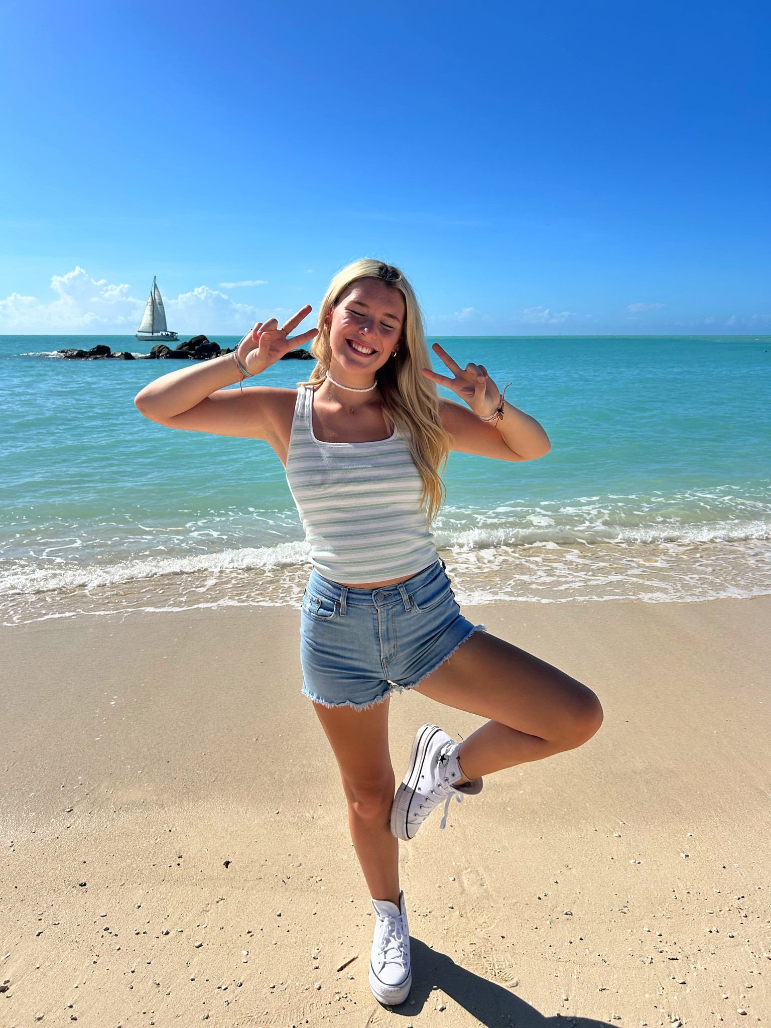 Fit from Key West 🌞🫶🏼💗 these denim shorts are my FAVORITE - wearing a size 27

Unfortunately they are sold out on Levi’s website but I found them on Amazon in a few available sizes!