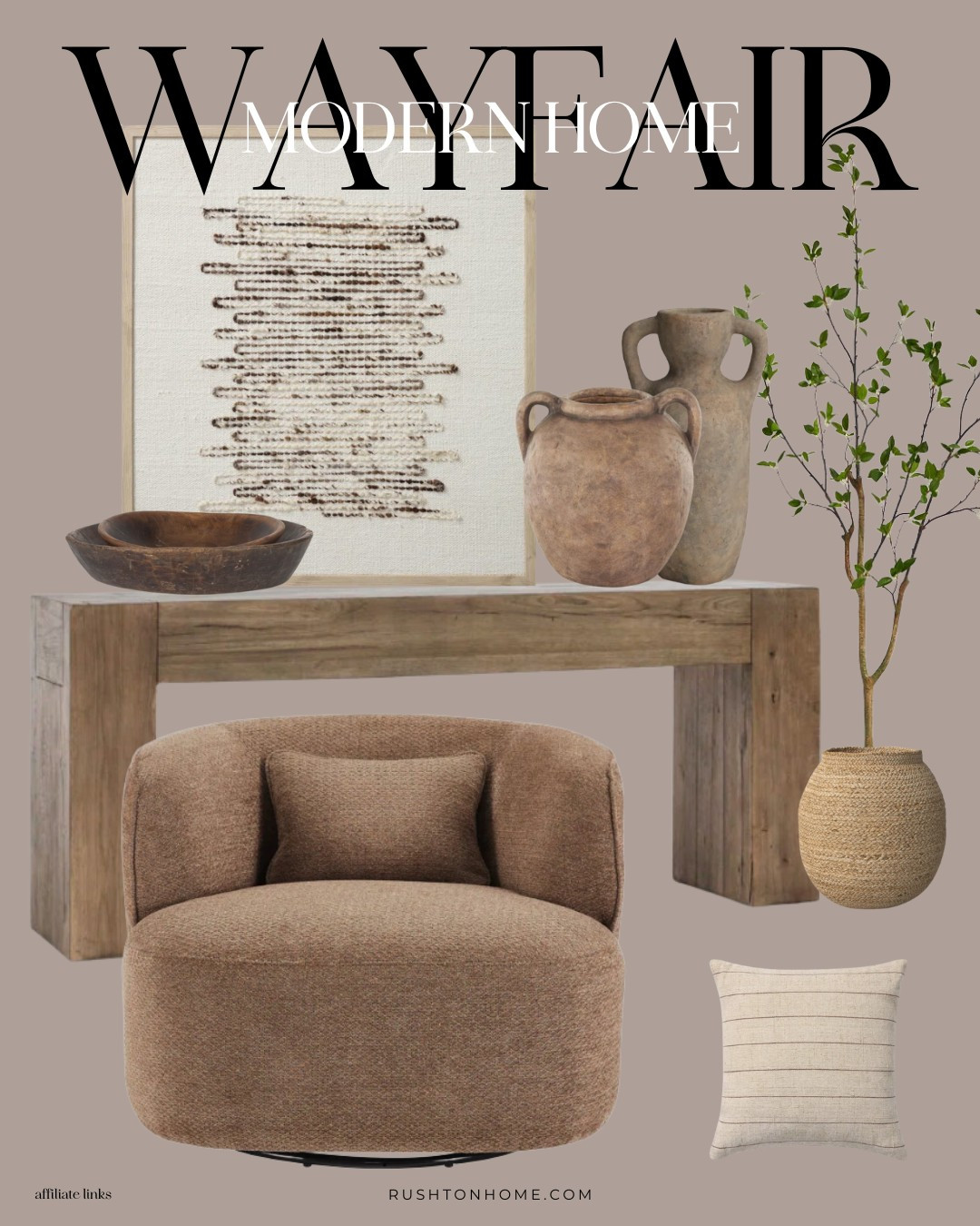 This whole space ties together beautifully for an update to your entryway or living room. This minimal, masculine console table is perfect in either space, and I LOVE these brown swivel chairs!! Plus finish it off with the tree (which every space needs, duh) and some earthy, natural decor and you've got a whole look!! 

 

#LTKWatchNow #LTKHome #LTKSaleAlert