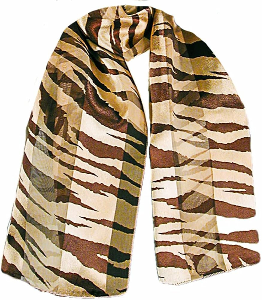 Animal Print Long Silky Satin Chiffon Neck Scarves, Several Styles | Amazon (US)
