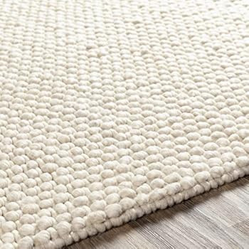 Mark&Day Area Rugs, 5x7 Keynsham Texture Cream Area Rug, White / Blue / Black Carpet for Living R... | Amazon (US)