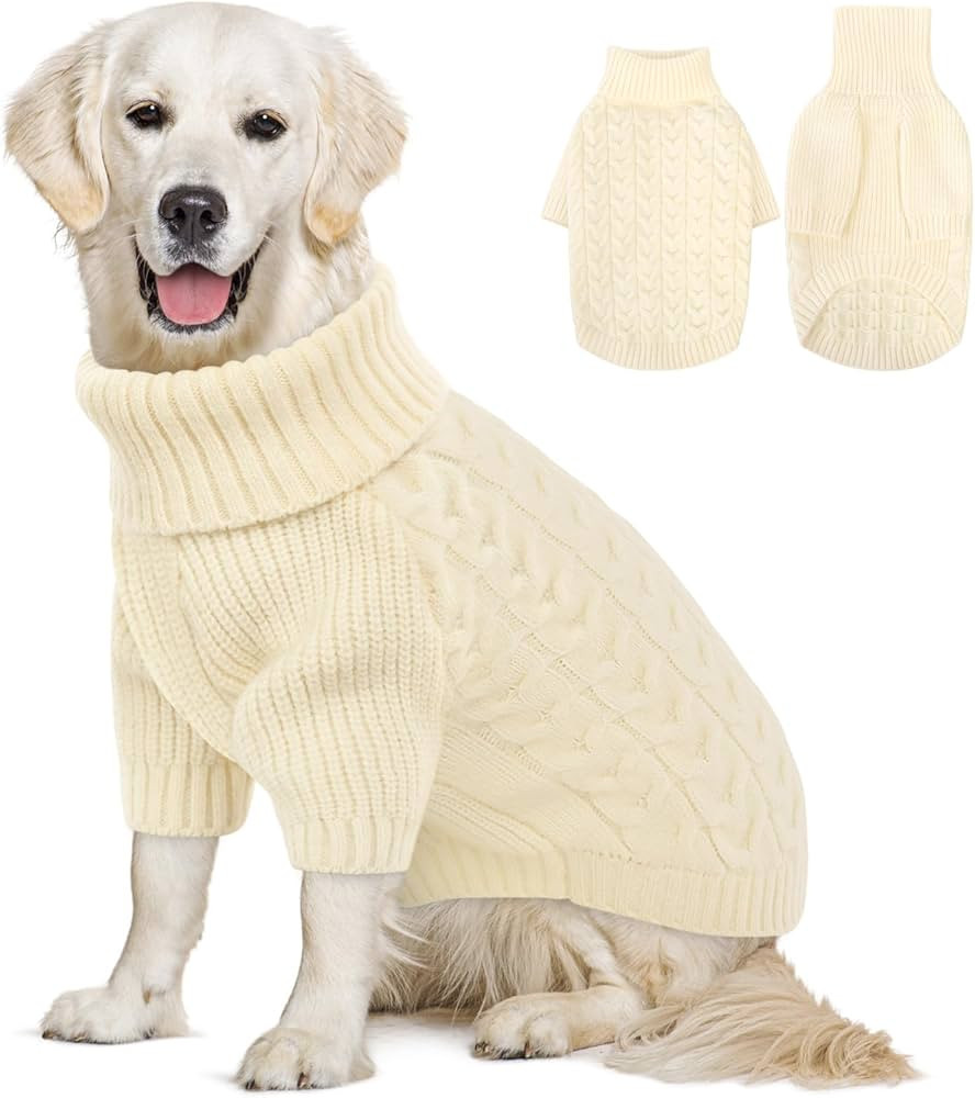 Queenmore Medium Dog Sweater, Dog Christmas Sweater, Warm Soft Sweaters for Dogs Girl Boy, Knit W... | Amazon (US)