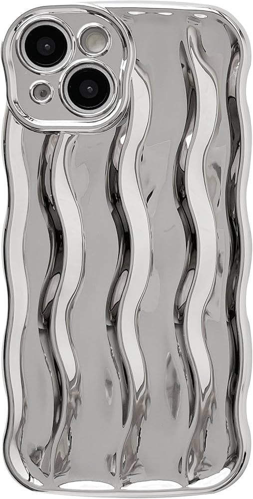 Caseative for iPhone 15 Case,Water Ripple Pattern Curly Wave Frame Soft Compatible with iPhone Ca... | Amazon (US)