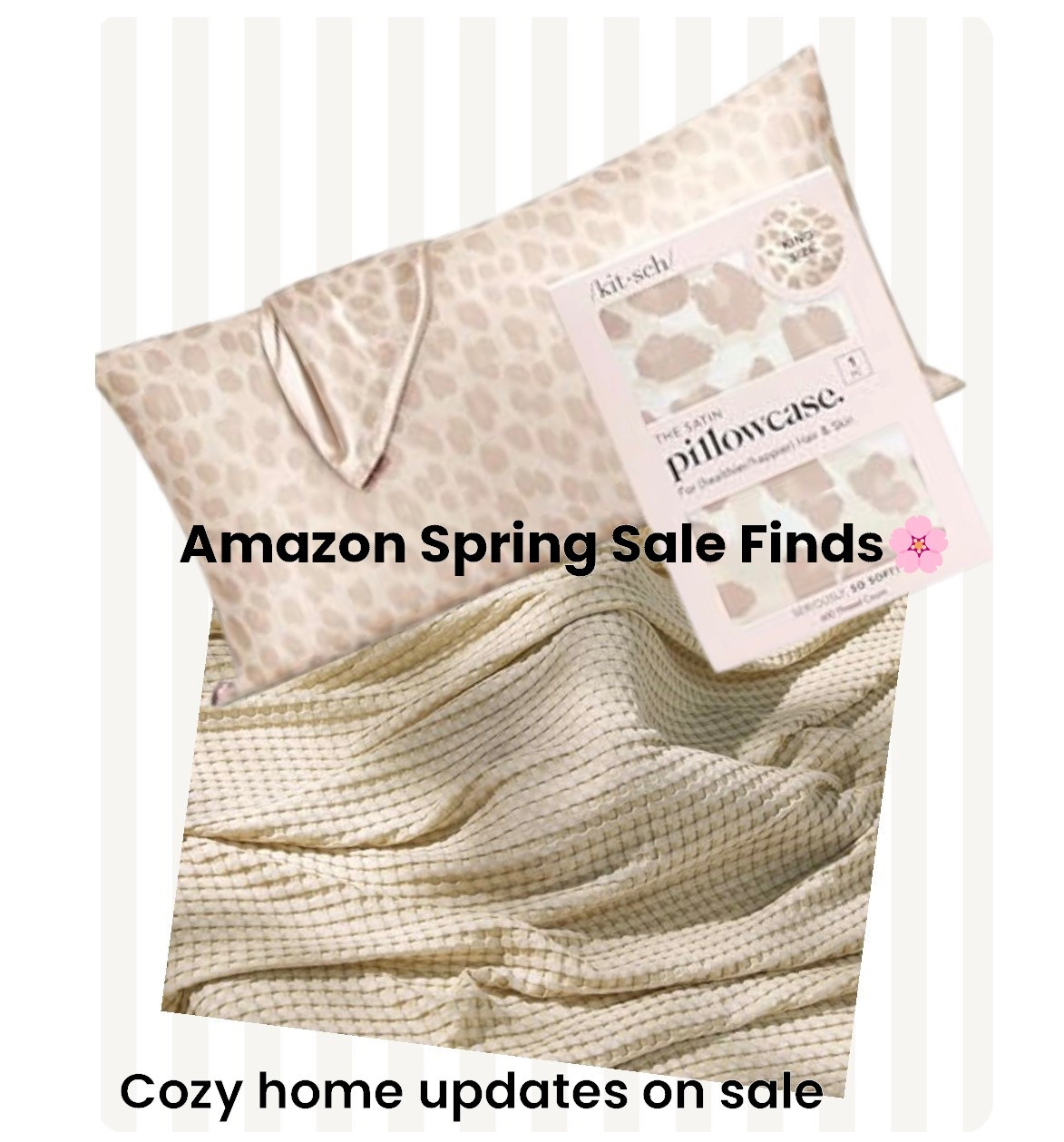 Obsessed with this neutral combo—
a silky satin pillowcase (hello hair & skin 💁🏽‍♀️) + the coziest waffle blanket for that effortless, put-together bedroom vibe.

Both are part of the Amazon Spring Sale and so worth grabbing before prices go back up 👀

👉🏽 Linked on my LTK—tap to shop before it’s gone!

#LTKHome #LTKSale #AmazonFinds #AmazonDeals #BedroomRefresh #CozyHome #NeutralHome #HomeEssentials #LTKUnder50 #SpringSaleFinds