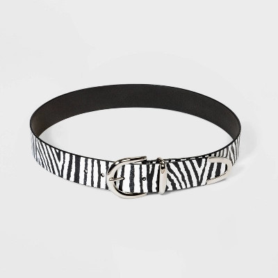 Women's Zebra Print Belt - Wild Fable™ | Target