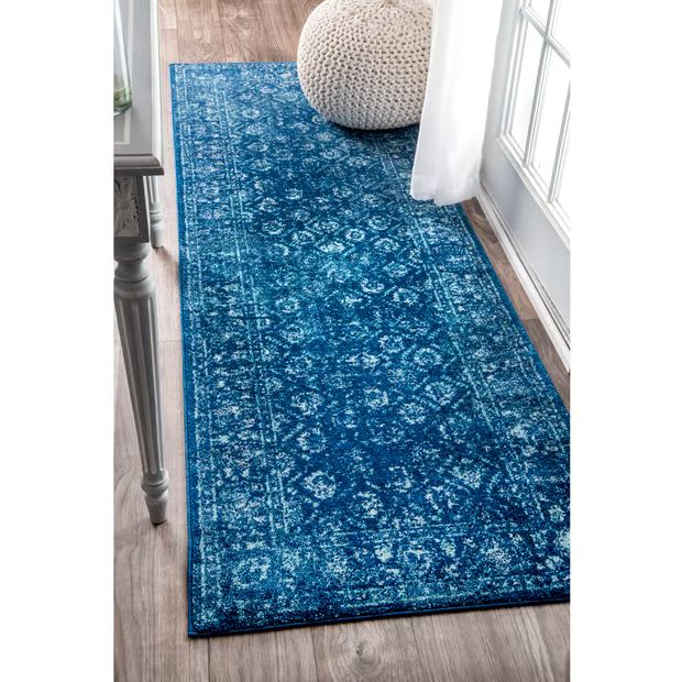 Blue Trellis Garden Area Rug | Rugs USA