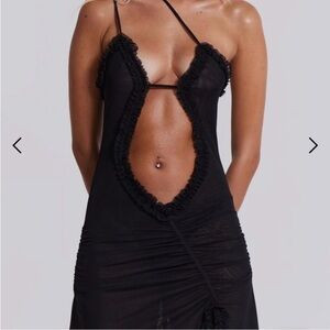 Jaded London Black Maxi Fatale Dress NWOT | Poshmark