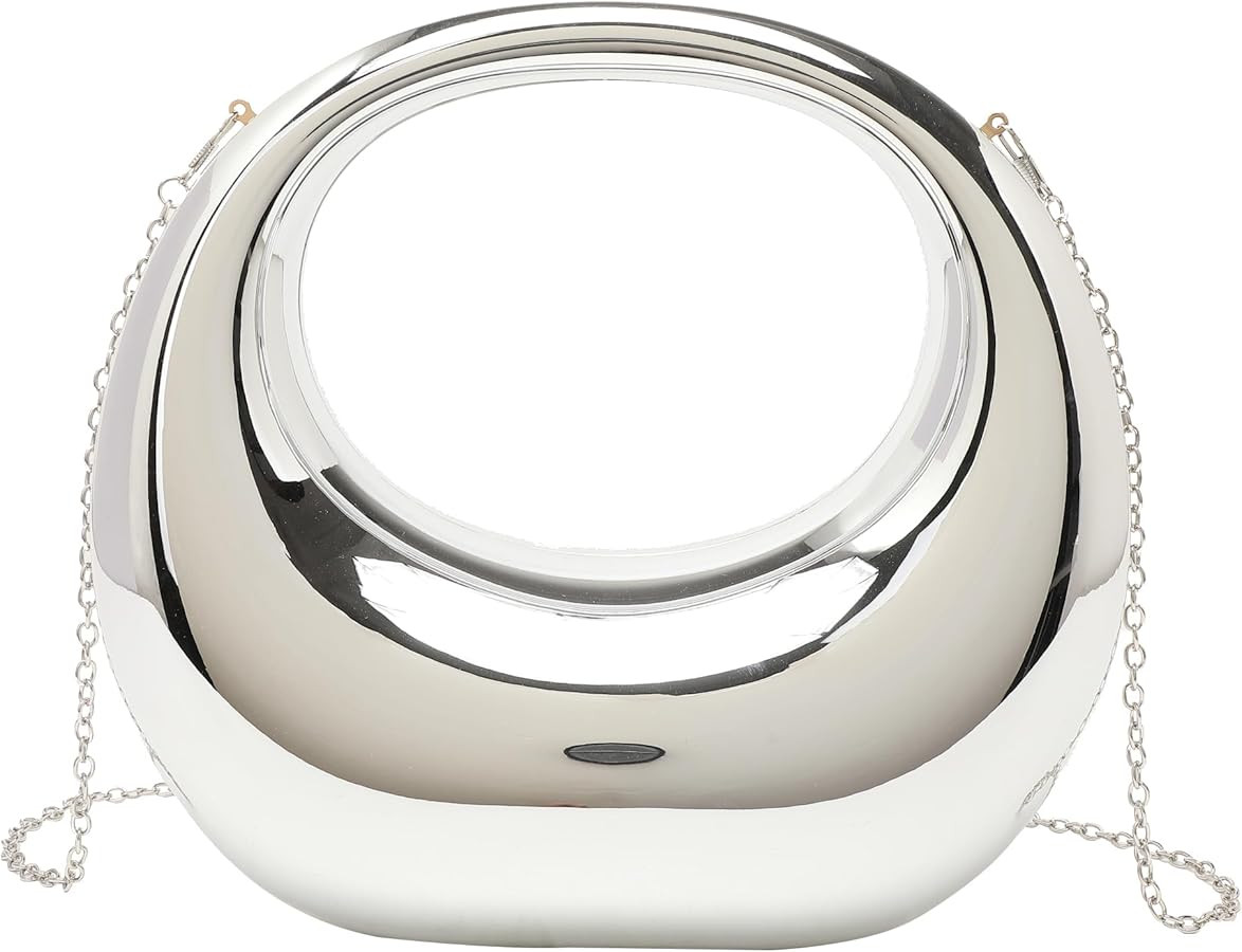 LETODE Acrylic Clutch Purses for Women Evening Handbag Top-handle Moon Hobo Bag | Amazon (US)