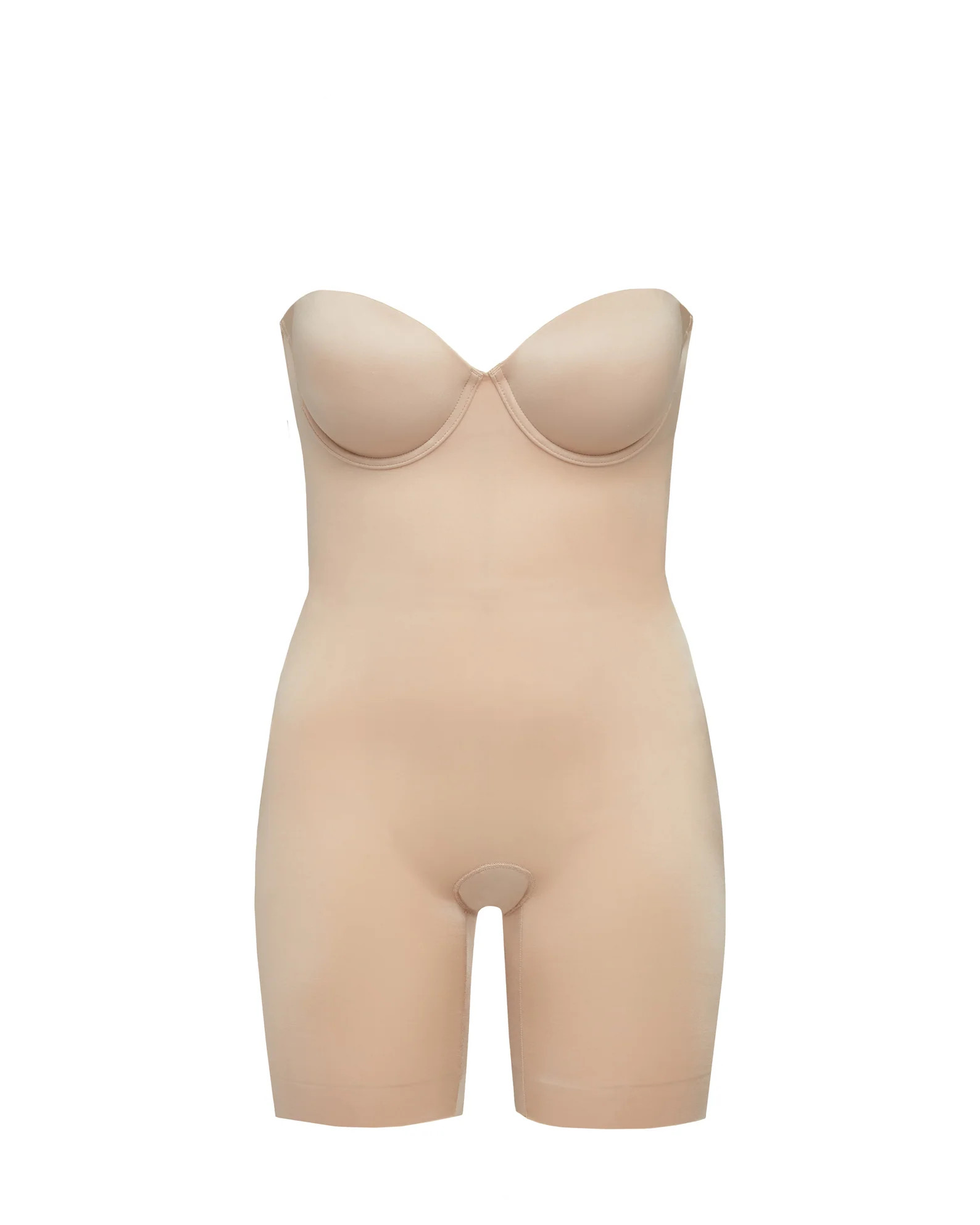 Suit Your Fancy Strapless Cupped Mid-Thigh Bodysuit | Spanx Canada