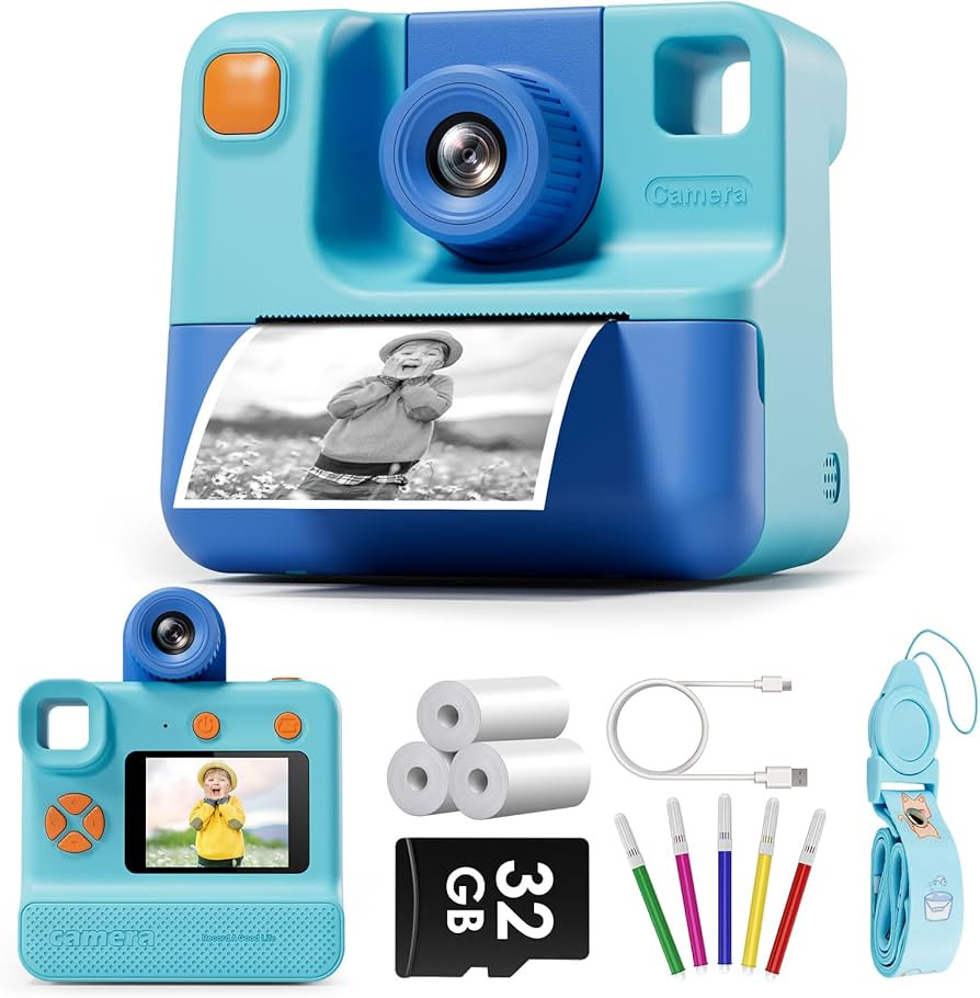Kids Camera Instant Print, LETSHAHA Christmas Birthday Gifts for Toddler Girls Boys Age 3-12, 24M... | Amazon (US)