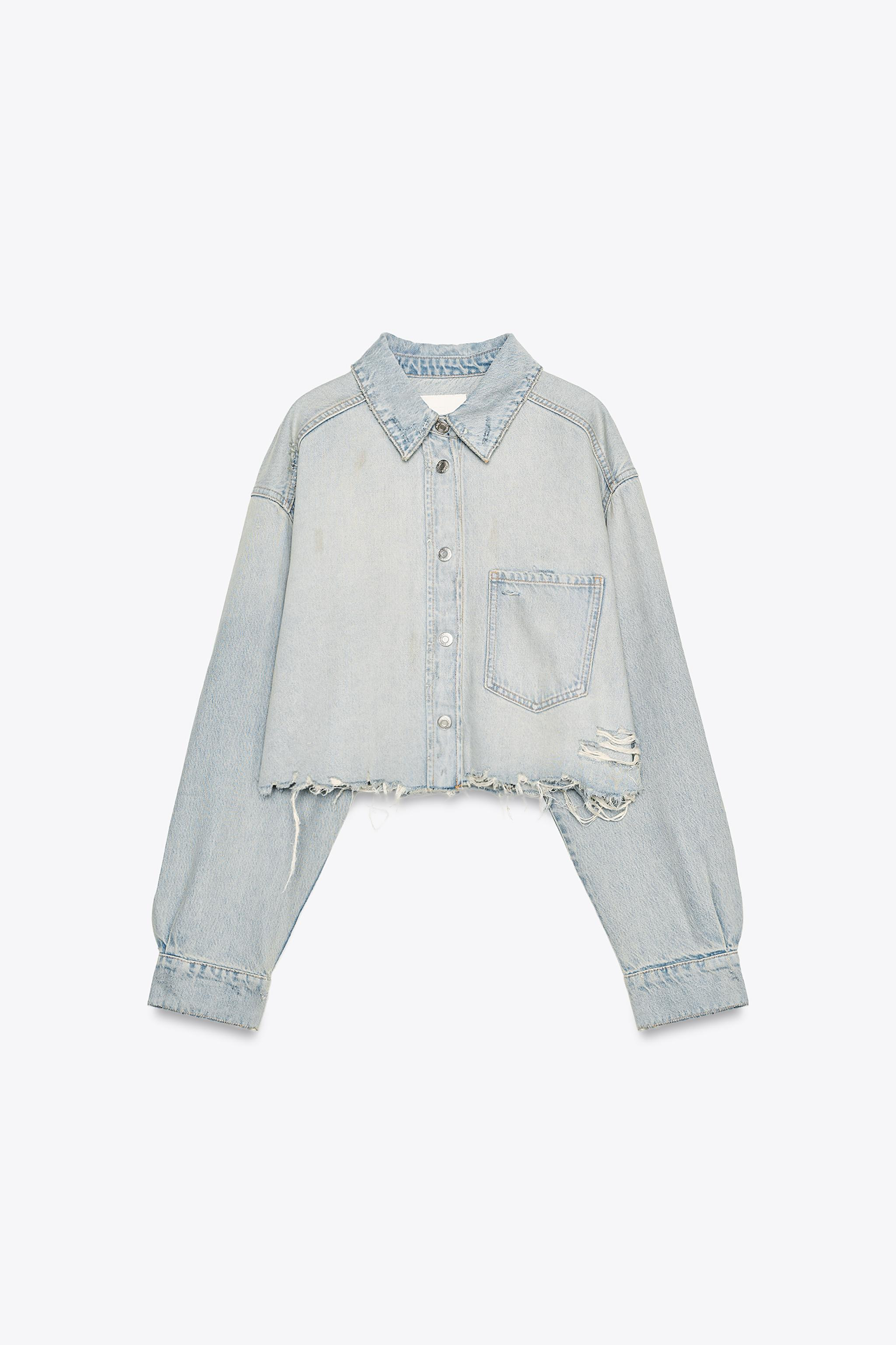 GIACCA CROP DENIM TRF STRAPPI | Zara IT