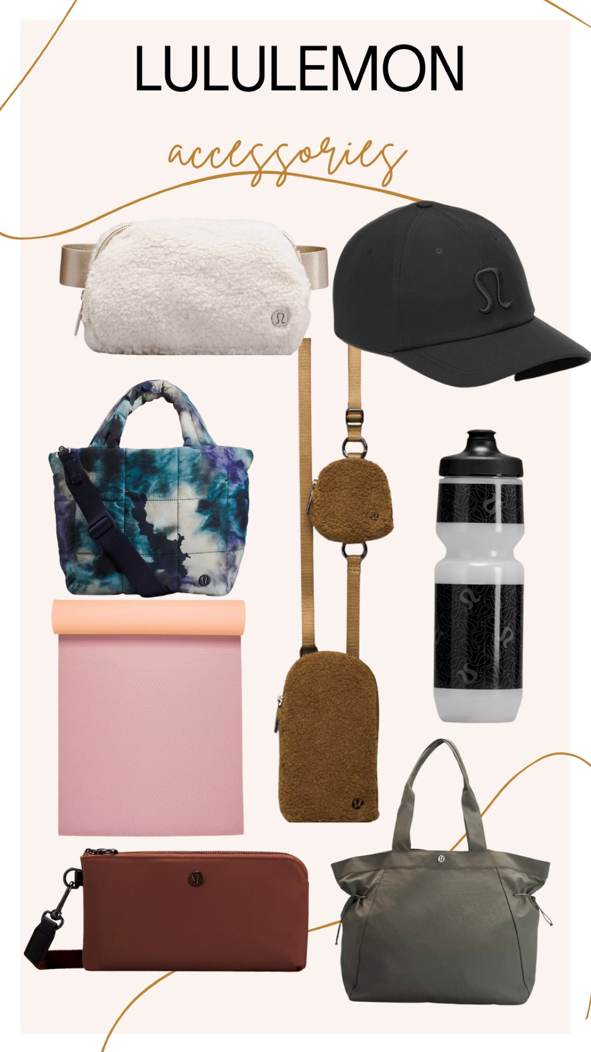 Lululemon accessories! Their belt bags are super trendy! Loving the Sherpa. 

#lululemon #accessories #beltbag #hat #yogamat #crossbody  

#LTKstyletip